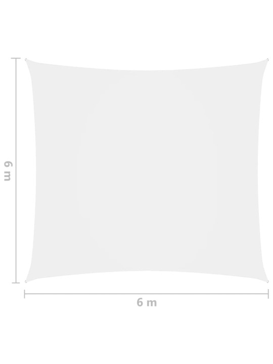 Saulessargs, 6x6 m, kvadrāta forma, balts oksforda audums