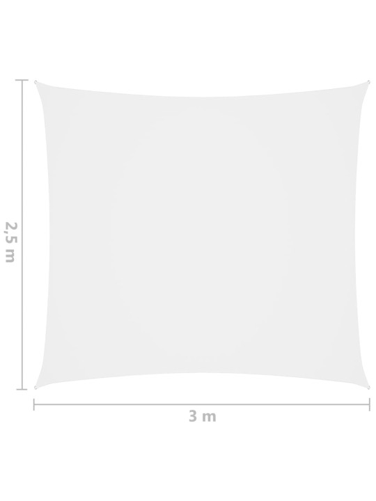 Saulessargs, taisnstūra, 2,5x3 m, balts oksforda audums