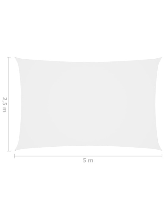 Saulessargs, taisnstūra, 2,5x5 m, balts oksforda audums