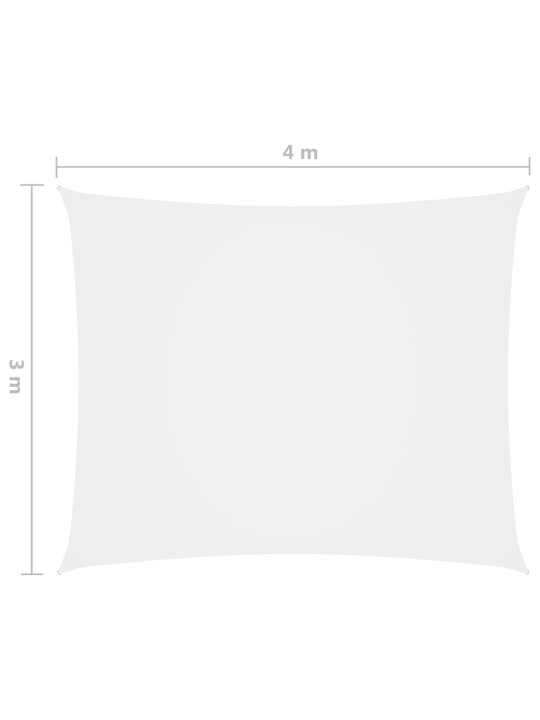 Saulessargs, 3x4 m, taisnstūra forma, balts oksforda audums