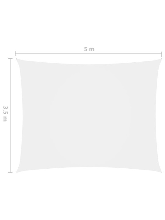Saulessargs, taisnstūra formas, 3,5x5 m, balts audums