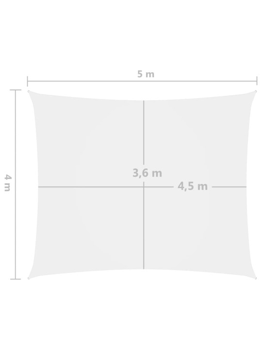 Saulessargs, 4x5 m, taisnstūra forma, balts oksforda audums