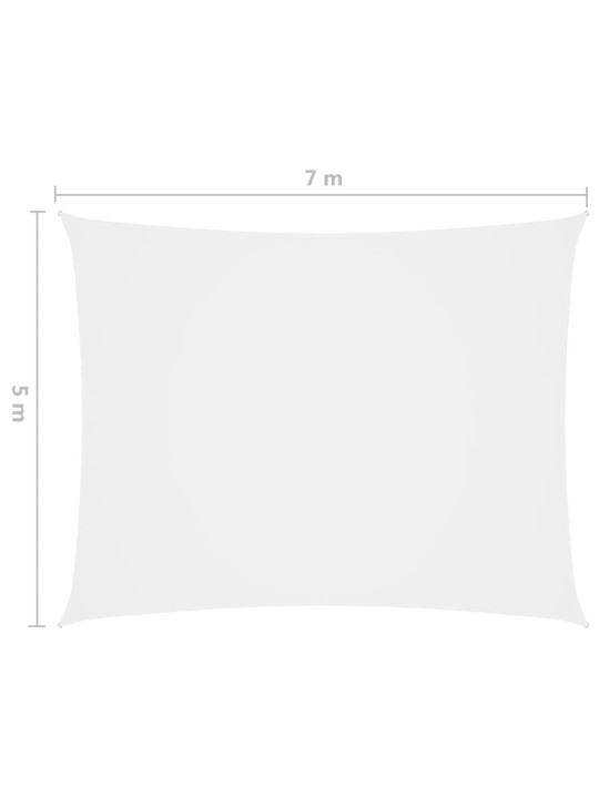 Saulessargs, taisnstūra forma, 5x7 m, balts oksforda audums