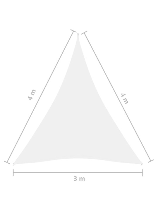 Saulessargs, 3x4x4 m, trijstūra forma, balts oksforda audums
