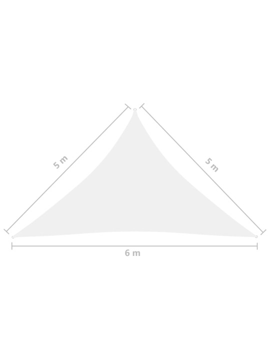 Saulessargs, 5x5x6 m, trijstūra forma, balts oksforda audums