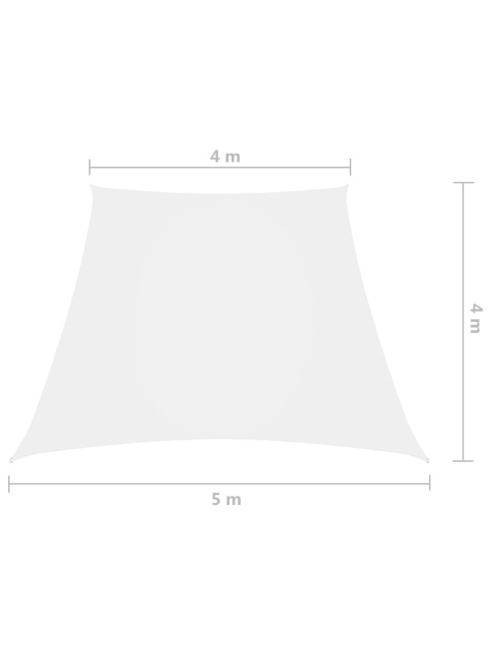 Saulessargs, 4/5x4 m, trapeces forma, balts oksforda audums