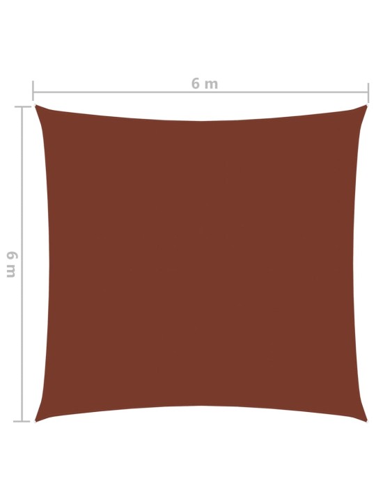 Saulessargs, 6x6 m, kvadrāta, sarkanbrūns oksforda audums