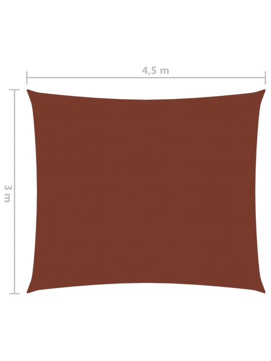Saulessargs, taisnstūra, 3x4,5 m, sarkanbrūns oksforda audums