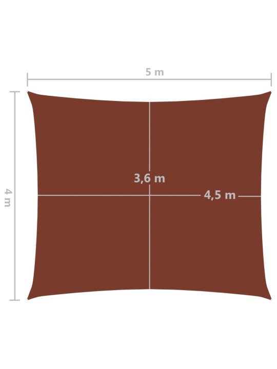 Saulessargs, taisnstūra, 4x5 m, sarkanbrūns oksforda audums