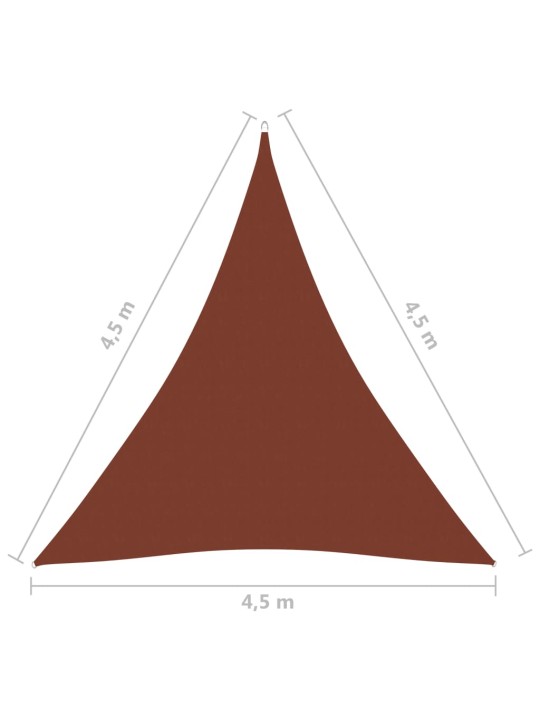 Saulessargs, 4,5x4,5x4,5 m, trijstūra, sarkanbrūns audums