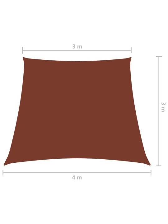 Saulessargs, 3/4x3 m, trapeces forma, sarkanbrūns audums