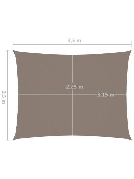 Saulessargs, taisnstūra, 2,5x3,5 m, pelēkbrūns oksforda audums
