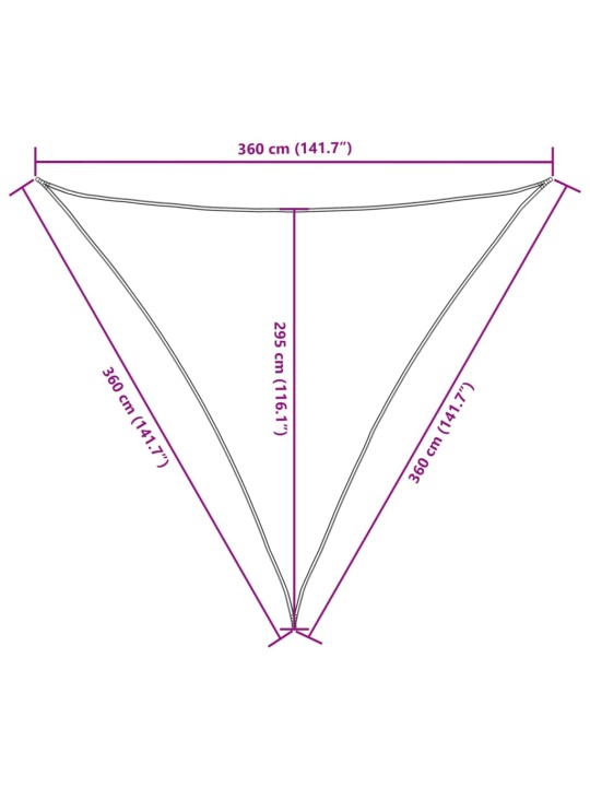 Saulessargs, 3,6x3,6x3,6 m, trijstūra, pelēkbrūns audums