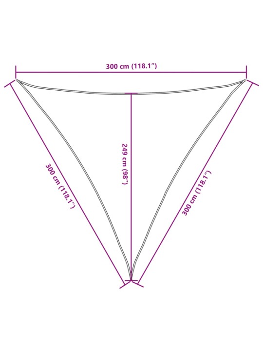 Saulessargs, 3x3x3 m, trijstūra forma, zils oksforda audums