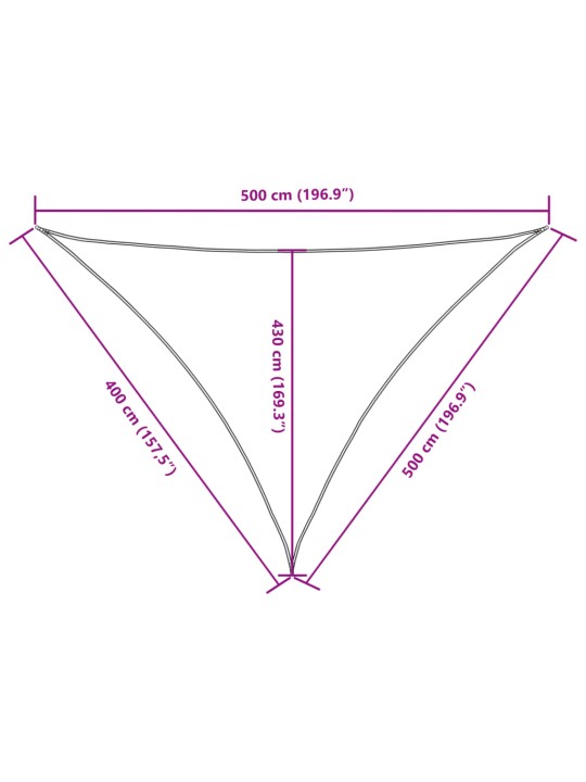Saulessargs, 4x5x5 m, trijstūra forma, zils oksforda audums