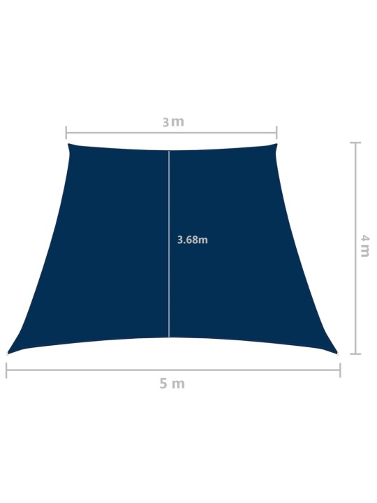 Saulessargs, 3/5x4 m, trapeces forma, zils oksforda audums
