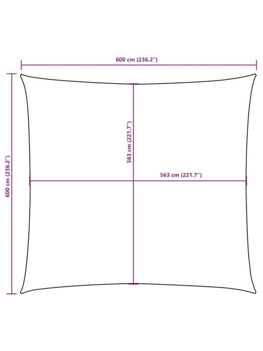 Saulessargs, 6x6 m, kvadrāta forma, dzeltens oksforda audums