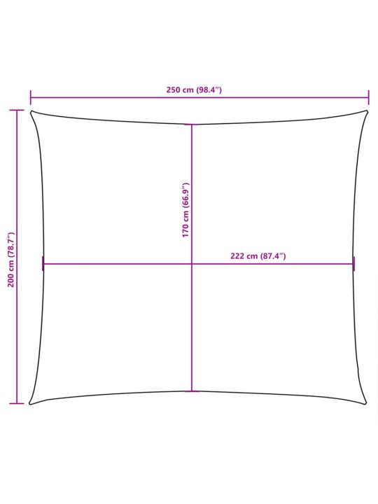 Saulessargs, taisnstūra, 2x2,5 m, dzeltens oksforda audums