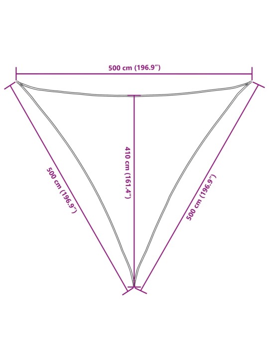 Saulessargs, 5x5x5 m, trijstūra forma, dzeltens oksforda audums