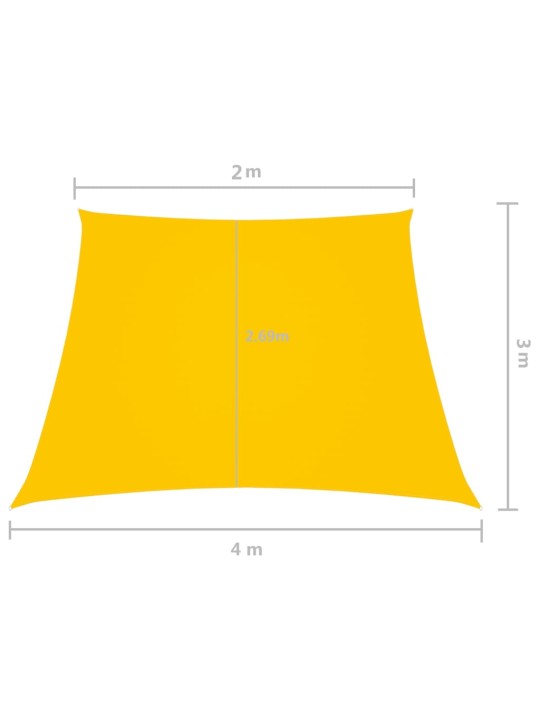 Saulessargs, 2/4x3 m, trapeces forma, dzeltens oksforda audums