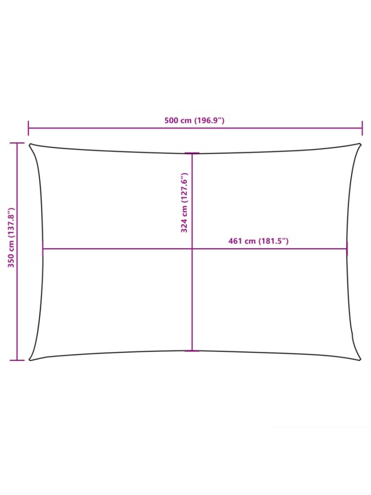 Saulessargs, taisnstūra forma, 3,5x5 m, oranžs oksforda audums