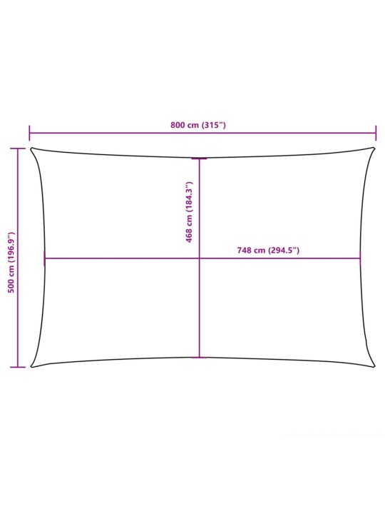 Saulessargs, 5x8 m, taisnstūra forma, oranžs oksforda audums
