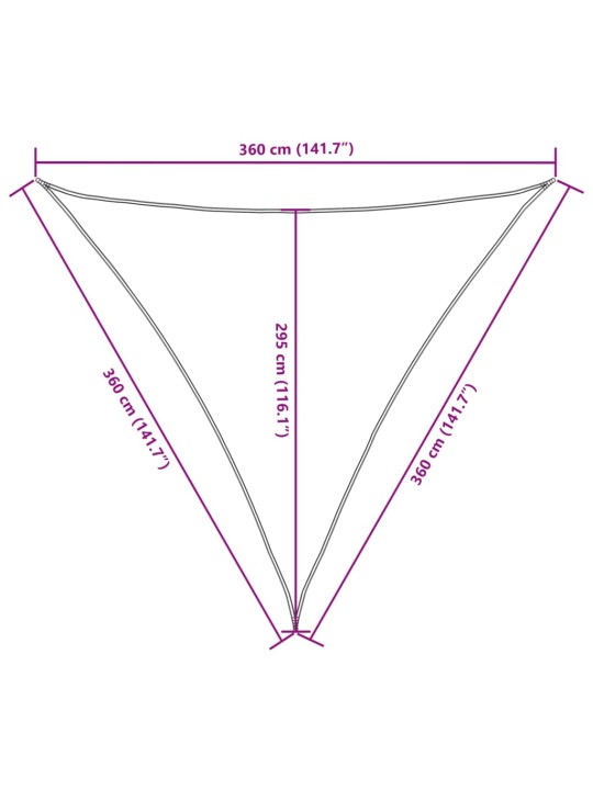 Saulessargs, 3,6x3,6x3,6 m, trijstūra, oranžs oksforda audums