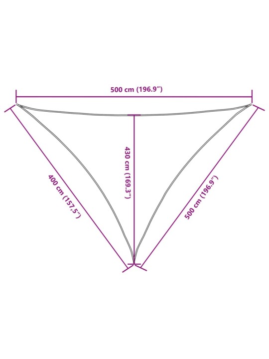 Saulessargs, 4x5x5 m, trijstūra forma, oranžs oksforda audums