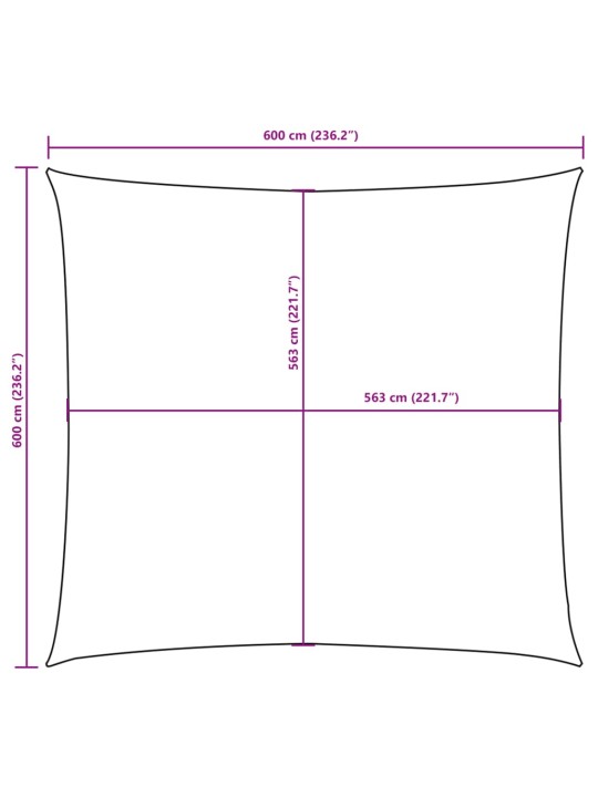 Saulessargs, 6x6 m, kvadrāta forma, melns oksforda audums
