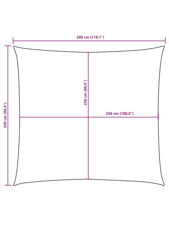 Saulessargs, taisnstūra, 2,5x3 m, melns oksforda audums