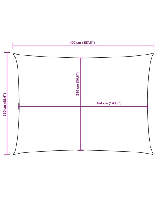 Saulessargs, taisnstūra forma, 2,5x4 m, melns oksforda audums