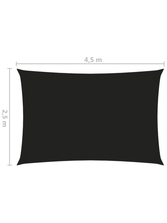 Saulessargs, taisnstūra, 2,5x4,5 m, melns oksforda audums