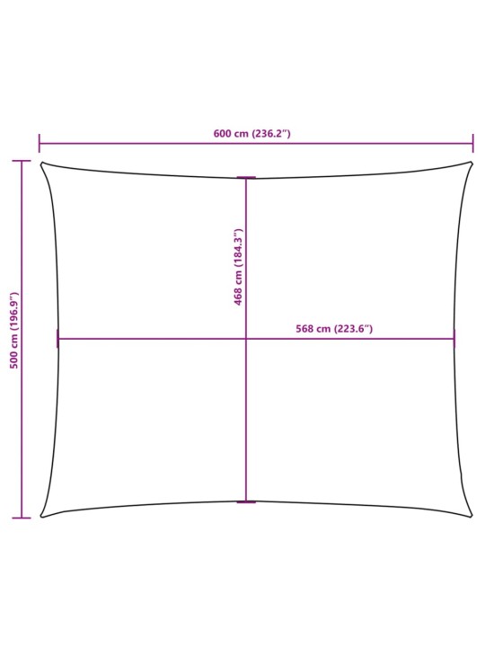 Saulessargs, taisnstūra forma, 5x6 m, melns oksforda audums