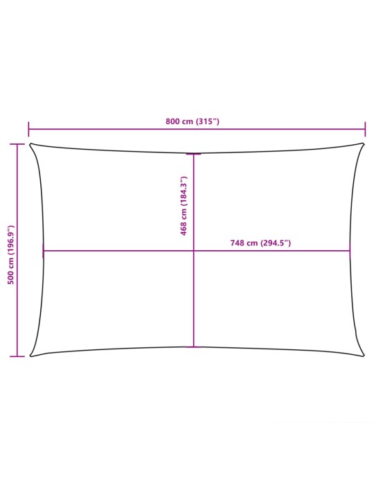 Saulessargs, 5x8 m, taisnstūra forma, melns oksforda audums