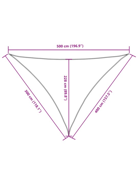 Saulessargs, 3x4x5 m, trijstūra forma, melns oksforda audums