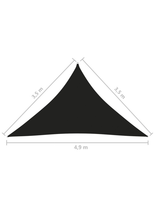 Saulessargs, trijstūra, 3,5x3,5x4,9 m, melns oksforda audums