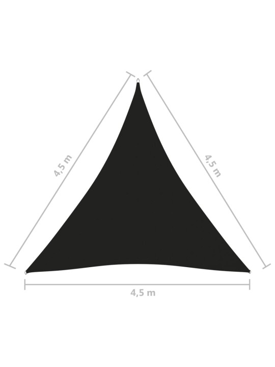 Saulessargs, 4,5x4,5x4,5 m, trijstūra, melns oksforda audums