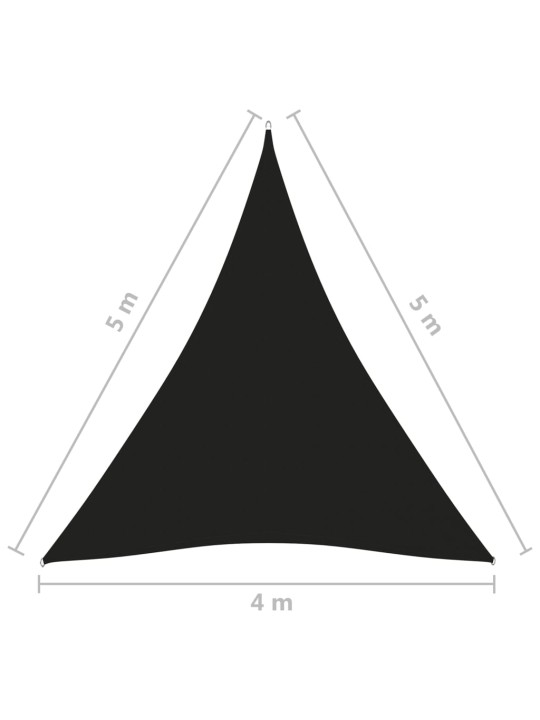 Saulessargs, 4x5x5 m, trijstūra, melns oksforda audums