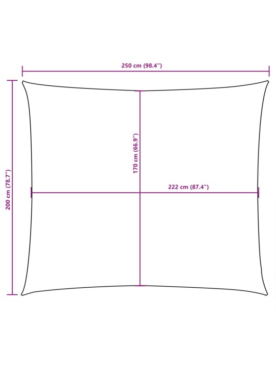 Saulessargs, taisnstūra forma, 2x2,5 m, brūns oksforda audums