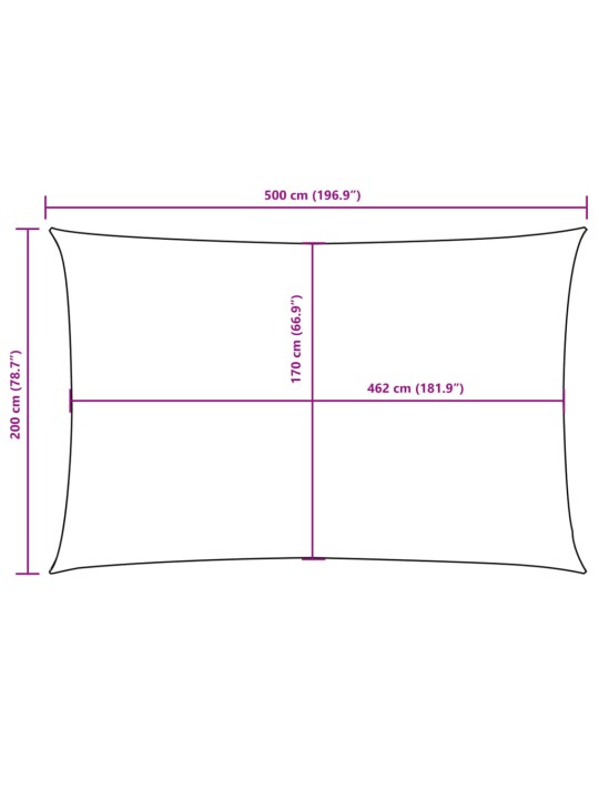 Saulessargs, taisnstūra forma, 2x5 m, brūns oksforda audums
