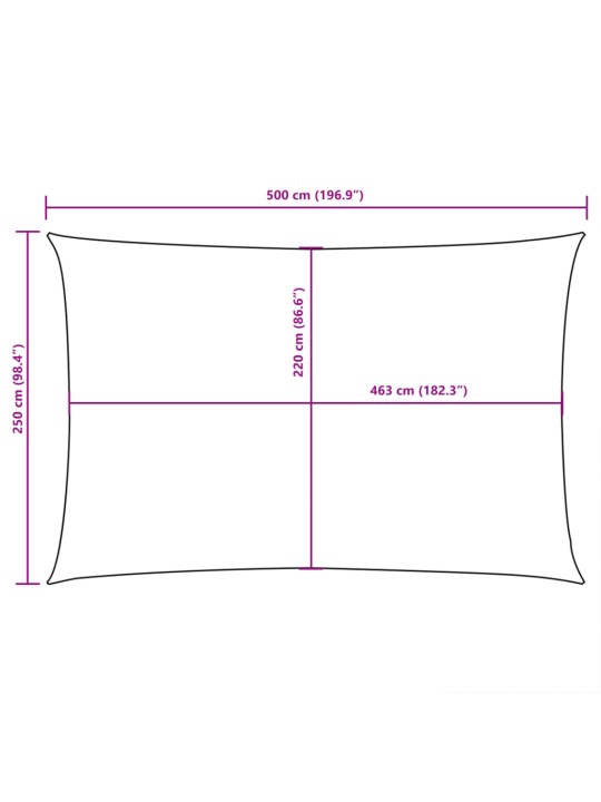Saulessargs, taisnstūra forma, 2,5x5 m, brūns oksforda audums