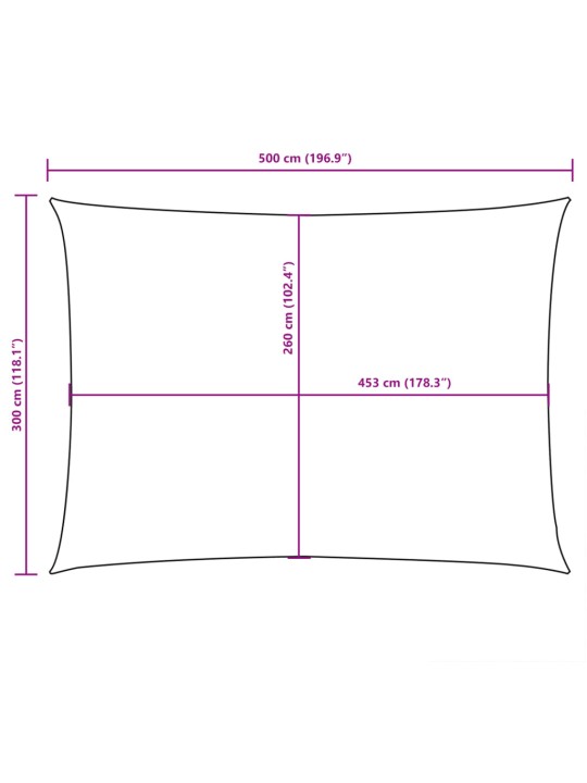 Saulessargs, taisnstūra forma, 3x5 m, brūns oksforda audums
