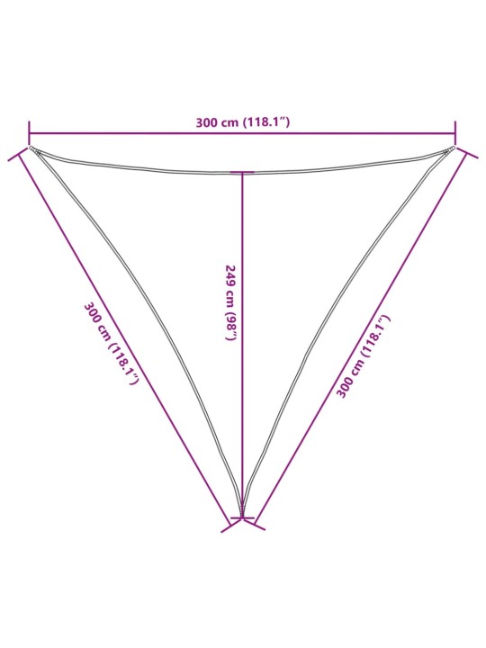 Saulessargs, 3x3x3 m, trijstūra forma, brūns oksforda audums