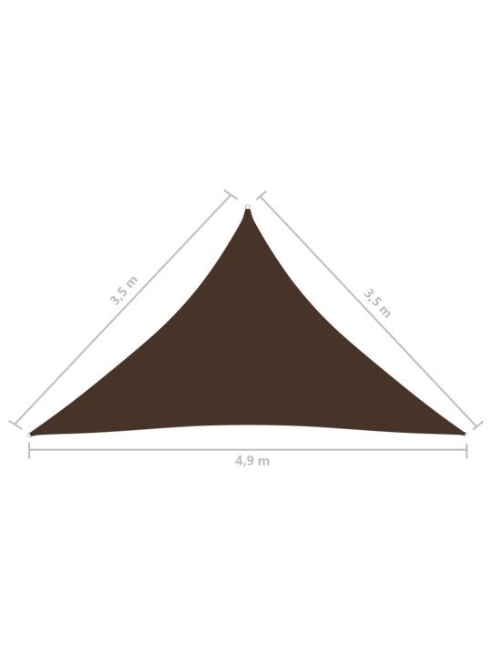 Saulessargs, trijstūra, 3,5x3,5x4,9 m, brūns oksforda audums