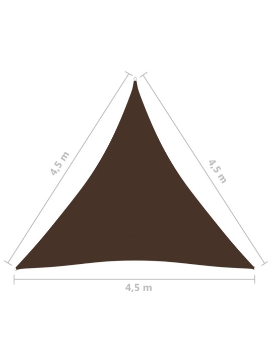 Saulessargs, 4,5x4,5x4,5 m, trijstūra, brūns oksforda audums
