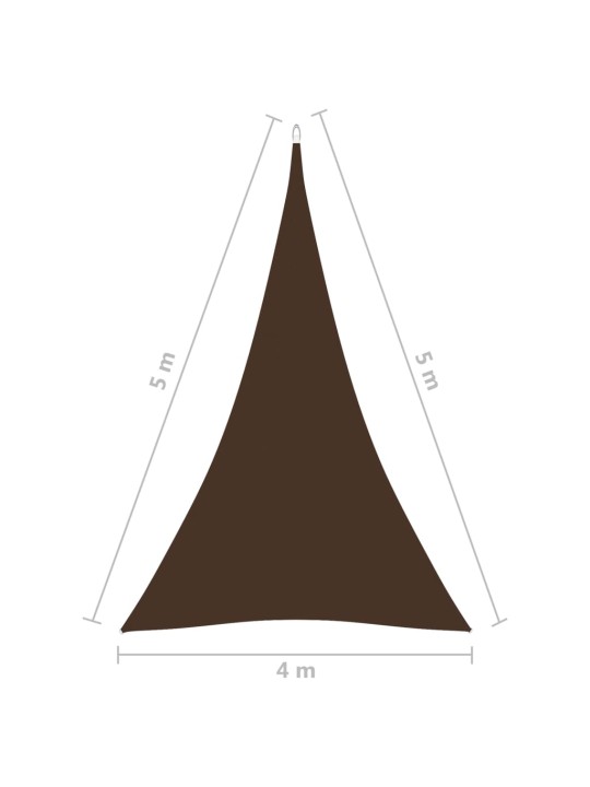 Saulessargs, 4x5x5 m, trijstūra forma, brūns oksforda audums