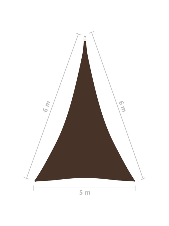 Saulessargs, 5x6x6 m, trijstūra forma, brūns oksforda audums