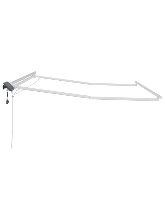 Markīze ar manuāls balts 3 x 2,5 m metāla