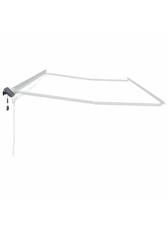 Markīze ar manuāls balts 6 x 3 m metāla