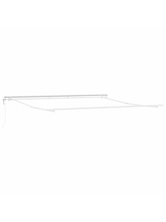 Markīze manuāls balts 4 × 3,5 m metāla